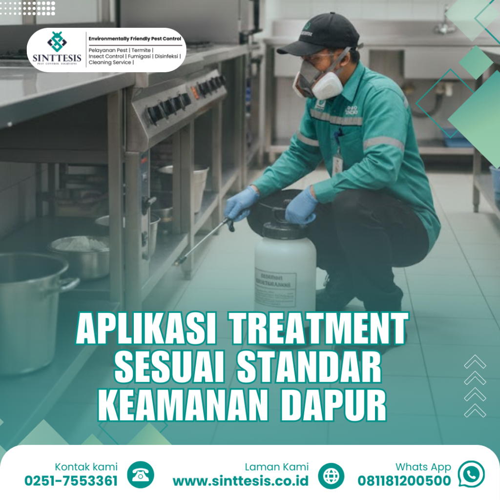 aplikasi treatment pengendalian hama dapur area non-kontak makanan
